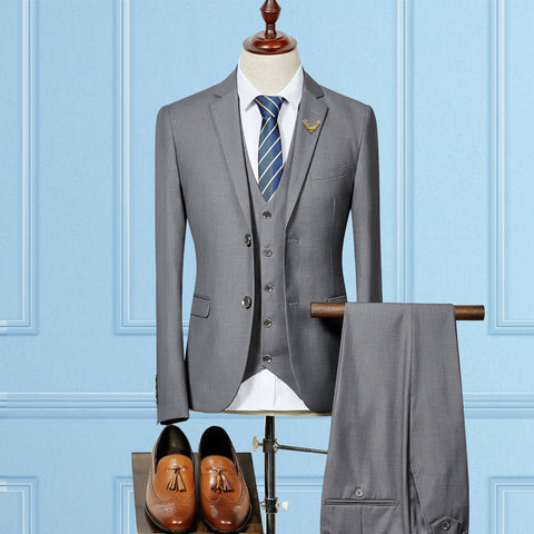 Tailored 3-Piece Slim Fit Suit for Men