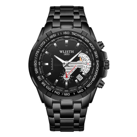 WLISTH 1853 Sport Chronograph – Men's Waterproof Stainless Steel Quartz Watch