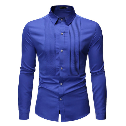 Royal Tuxedo-Inspired Slim Fit Shirt