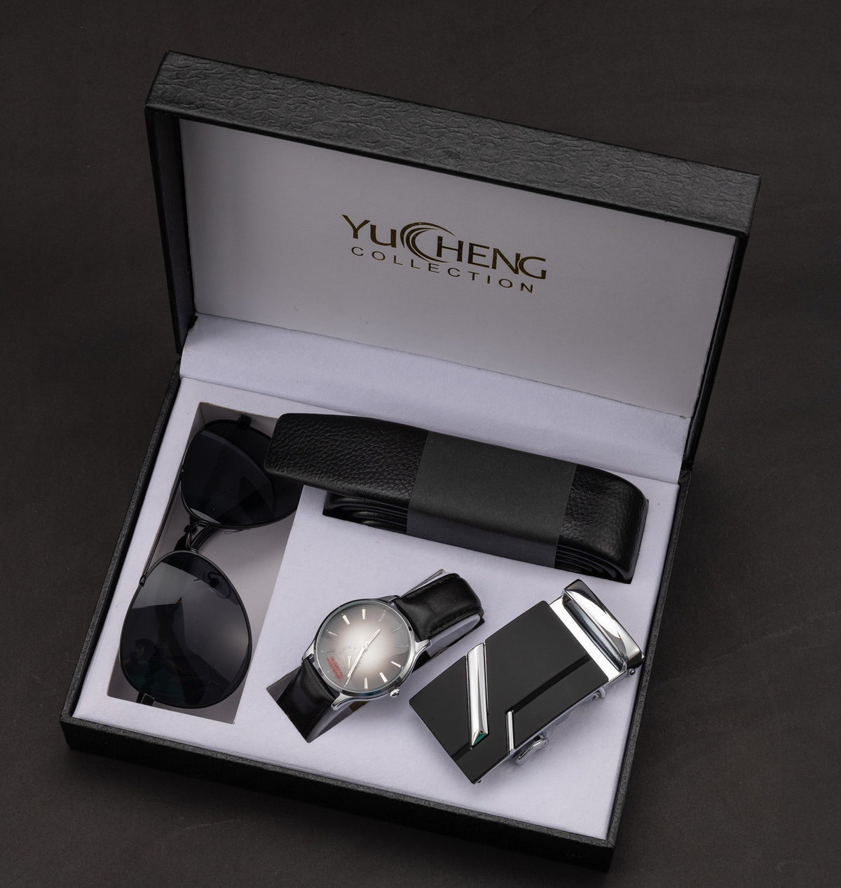 YuCheng Executive Gift Set – Watch, Sunglasses & Belt