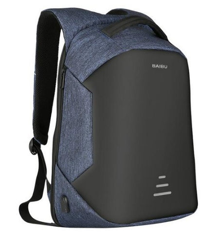 15.6" Anti-Theft Laptop Backpack with USB Charging | Waterproof Oxford