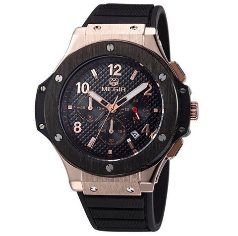 MEGIR Prestige Chronograph – Luxury Men's Sport Watch with Bold Design & Precision Quartz Movement