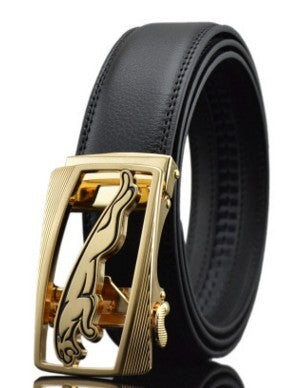 Executive Genuine Leather Belt with Automatic Buckle