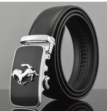 Executive Genuine Leather Belt with Automatic Buckle