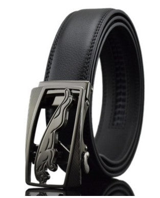 Executive Genuine Leather Belt with Automatic Buckle