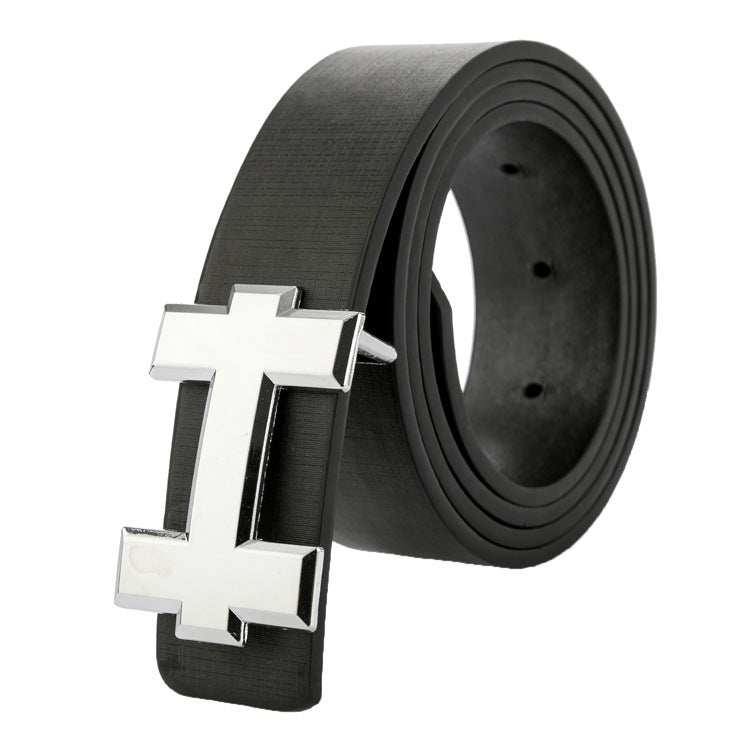 Heritage Cross Leather Belt – Timeless Elegance