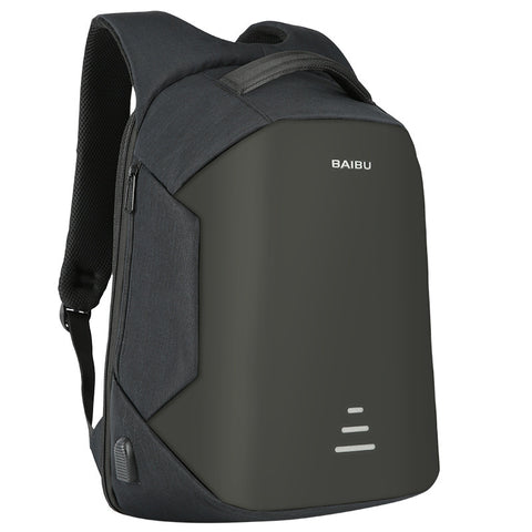 15.6" Anti-Theft Laptop Backpack with USB Charging | Waterproof Oxford