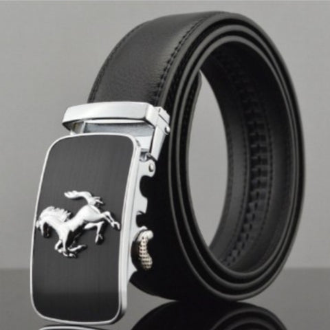 Executive Genuine Leather Belt with Automatic Buckle
