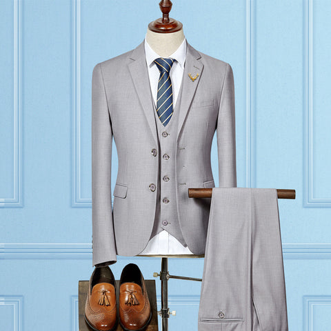 Tailored 3-Piece Slim Fit Suit for Men